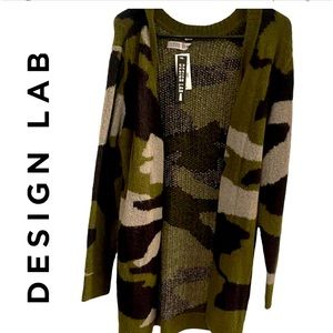 New  design lab camo cardigan